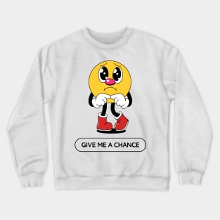 Yellow Minimalist Sad Cartoon Character Illustration Motivational Quote T-Shirt Crewneck Sweatshirt